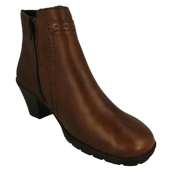 Rieker Ladies Rieker Fleeced Lined Heeled Ankle Boots 57186