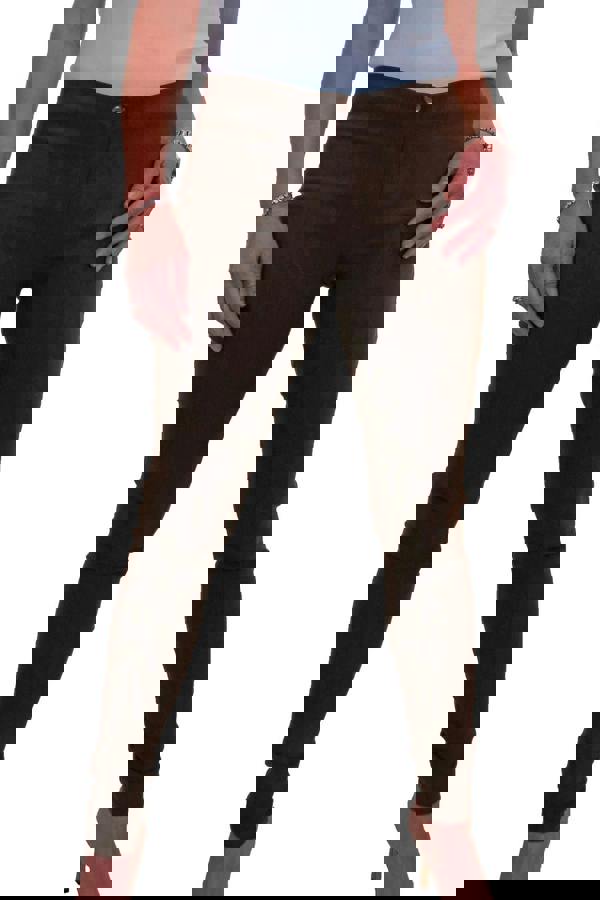 Paulo Due Women's Skinny Stretch Trousers Brown