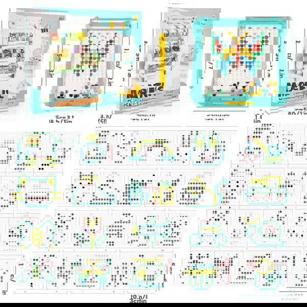 deAO Toys 2-in-1 Maze & Drawing Board for Kids – STEM Montessori Toy with 10 Double-Sided Pattern Cards for Early Learning and Fine Motor Skills