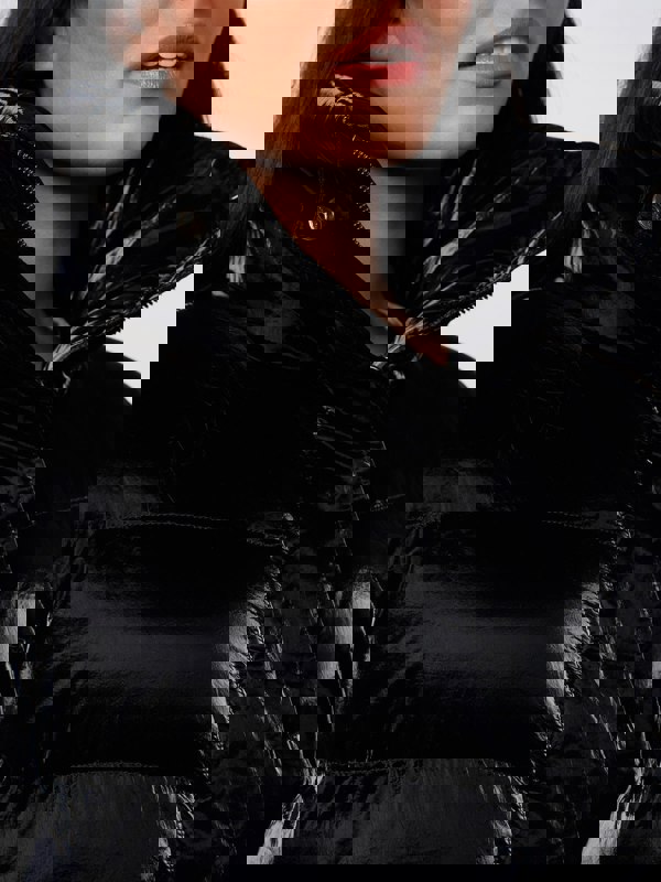 Crosshatch Cassandra High Shine Jacket Black