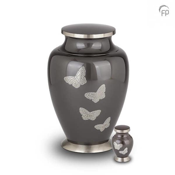 Memorials Direct Brass Butterfly Urn (Grey)