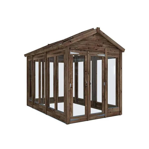 Dunster House Growzilla Wooden Greenhouse W1.8m x D3.0m / W6' x D10' with 4mm Glass and Automatic Vent Opener