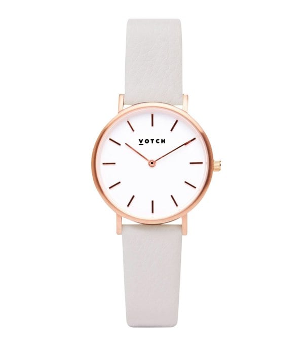 Votch Rose Gold & Light Grey Watch | Petite