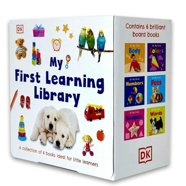 DK My First Learning Library 6 Books Set (Body, Colours, Numbers, Pets, Shapes, Words)