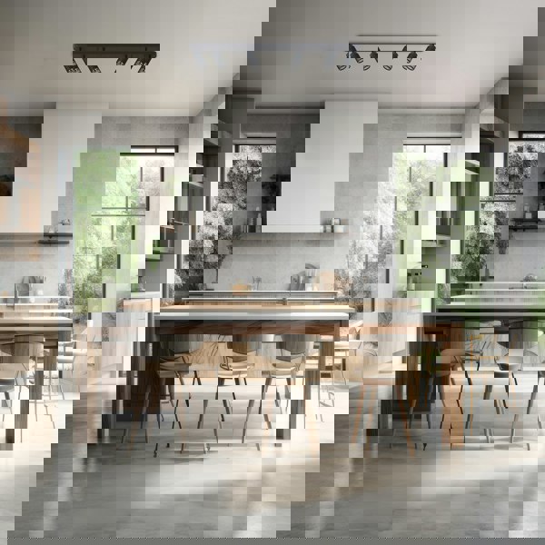 Milagro Vertical Black Spotlight Bar 6xGU10