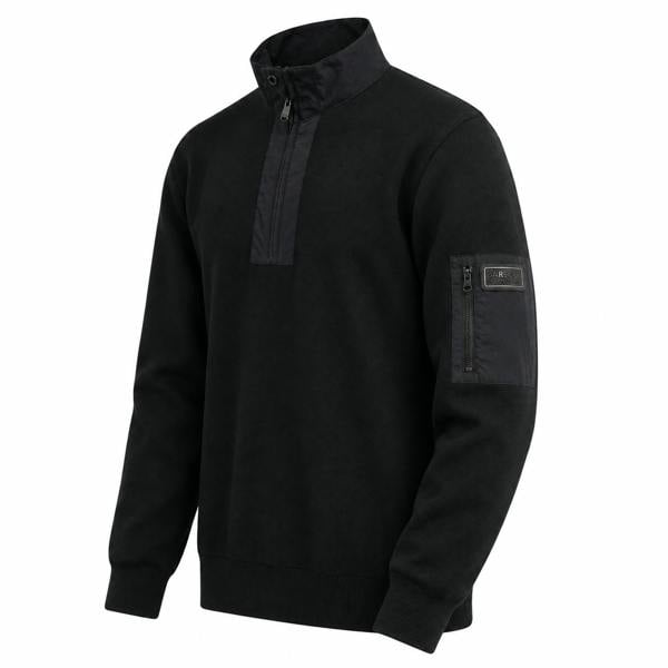 Barbour International Inline Half Zip Sweatshirt Black