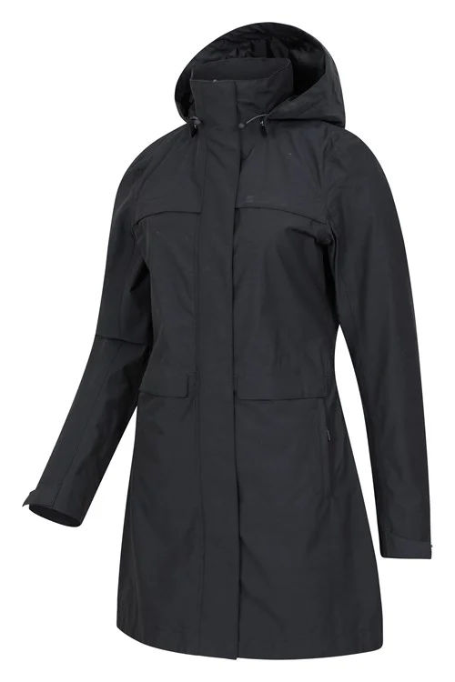 Mountain Warehouse Womens/Ladies Cloudburst Textured Waterproof Jacket - Black