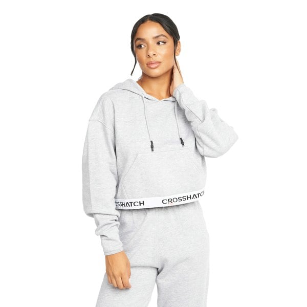Crosshatch Women's Jacklight Hoodie - Light Grey Marl