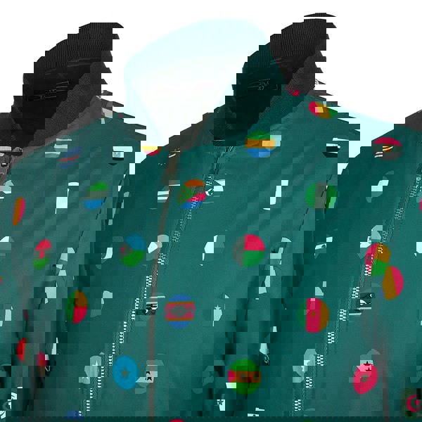 David WeJ African Nation Bomber Jacket - Green Multi