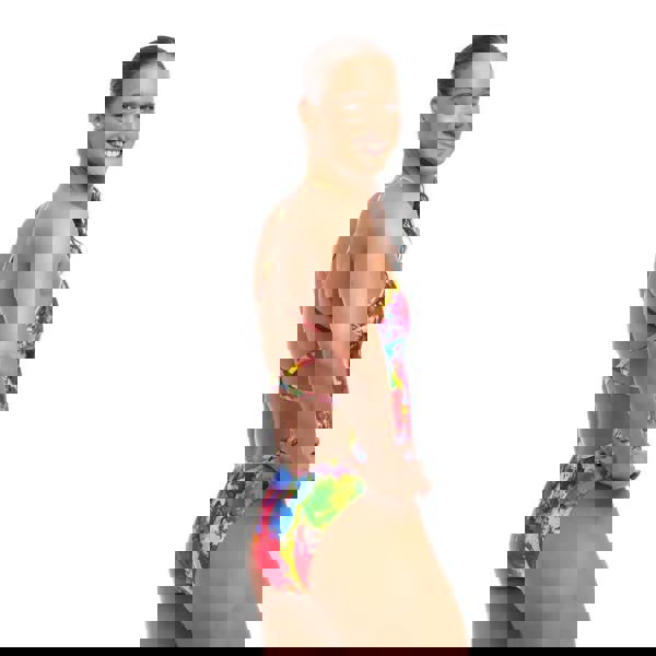 Funkita Ink Jet Strapped In one-piece swimsuit in multi tie-dye