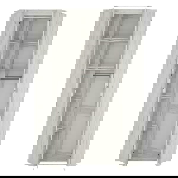 Furniture To Go Angel Corner Fitted Wardrobe in White Craft Oak