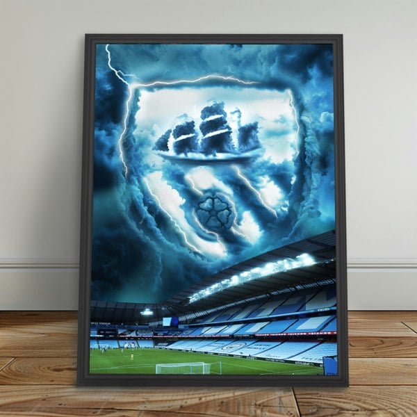 NotNiceThings Man City Magic Poster - Augmented Reality Art