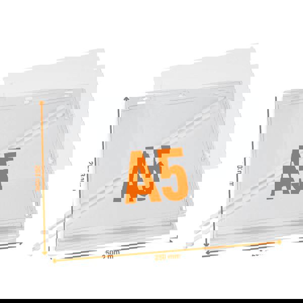 Durable Water Resistant UV Anti-Reflective Cable Tie Pockets | 5 Pack | A5 Clear