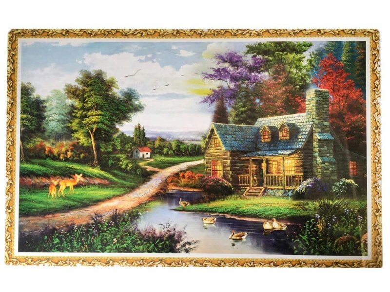 Shatchi 20cm 1000 Piece Jigsaw Puzzle for Adults, Landscapes, Cities and Nature Design, Multicolour