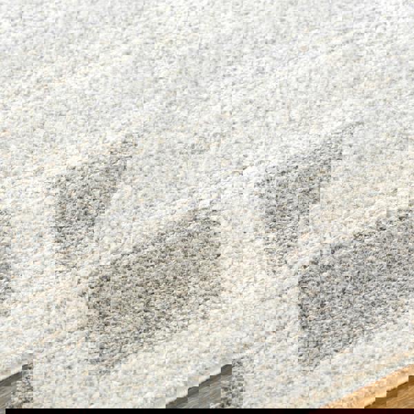 Livabliss Fossay Shag-Washable Beige Grey Modern High Pile Rug