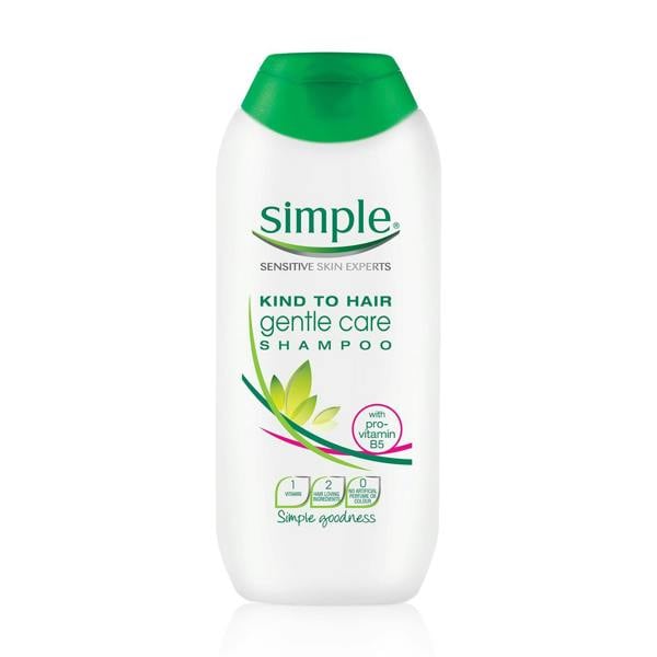 Simple Kind to Hair Gentle Care Shampoo 200ml, 3 Packs for Sensitive Scalp