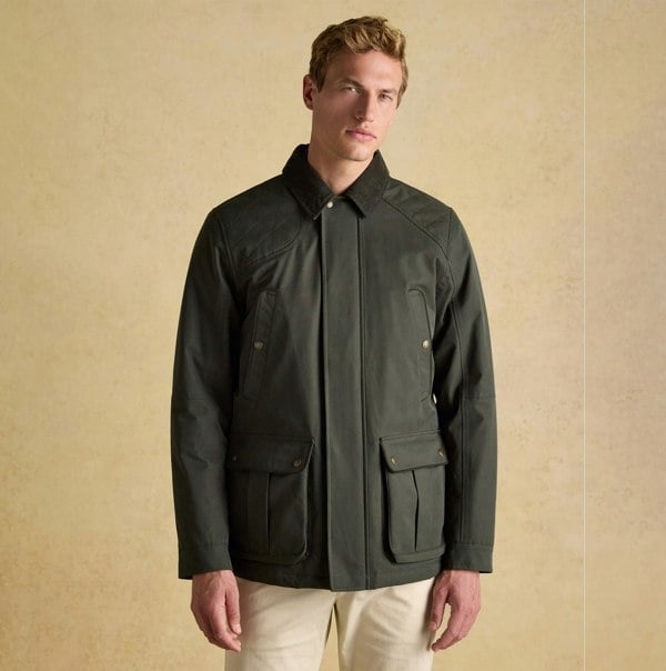 Joules Farleigh Mens Waterproof Midweight Country Coat Green