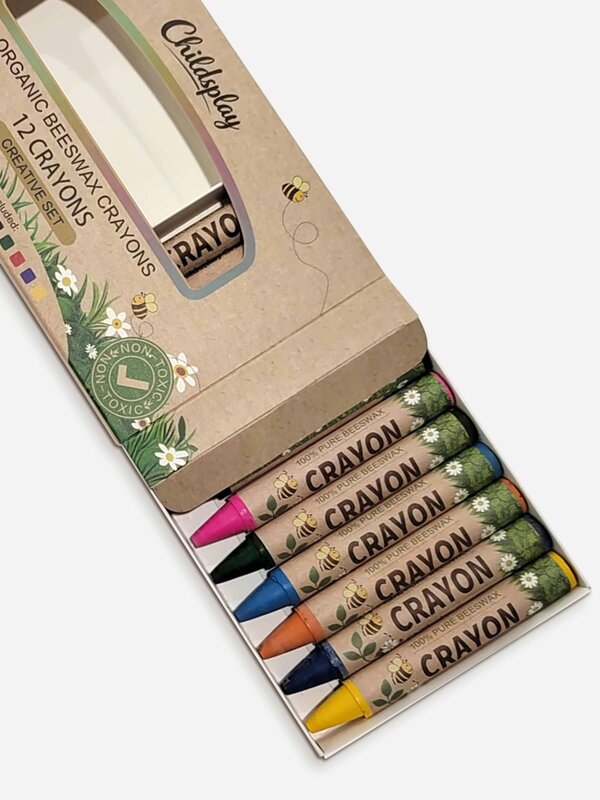 Childsplay Beeswax Crayons Kids Organic Beeswax Crayons Set (12 Pack) in Multicolour