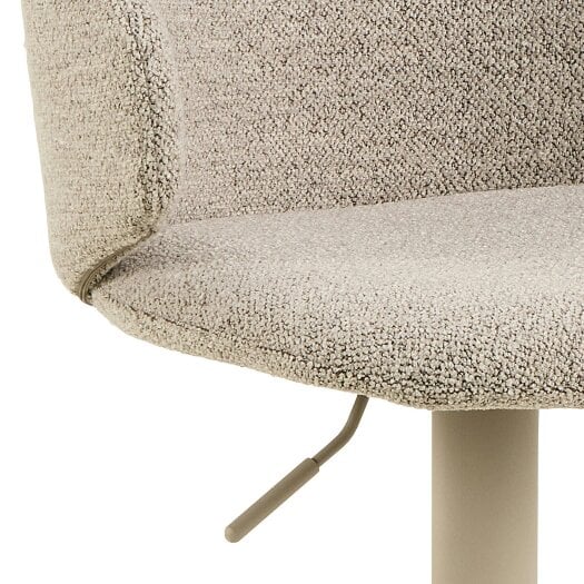 Wyld Haus Set of 2 Valley Beige Boucl? Fabric Swivel Bar Stools