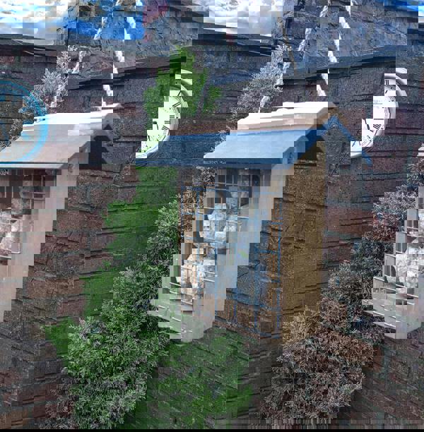 St Helens Wood Suet Bird Feeder With Slate Roof and Hanging Cord