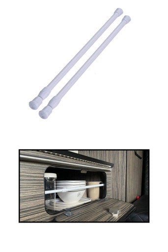 OLPRO Telescopic Cupboard & Fridge Storage Bars 41-71cm Pack of Two