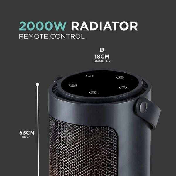 DMD Collective 20" Ceramic Tower Heater with Remote & Timer 2000W