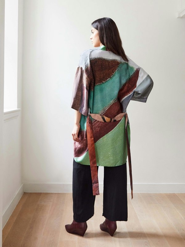 Blue Nude Condesa Silk Kimono