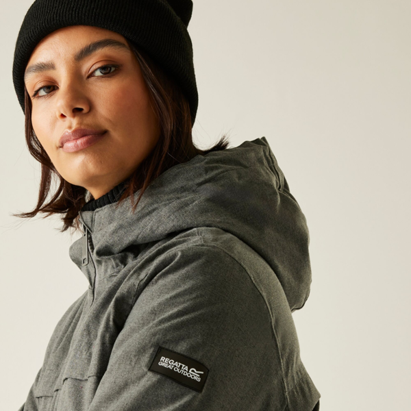 Regatta Women's Romine II Waterproof Jacket - Grey Sky Marl / Black