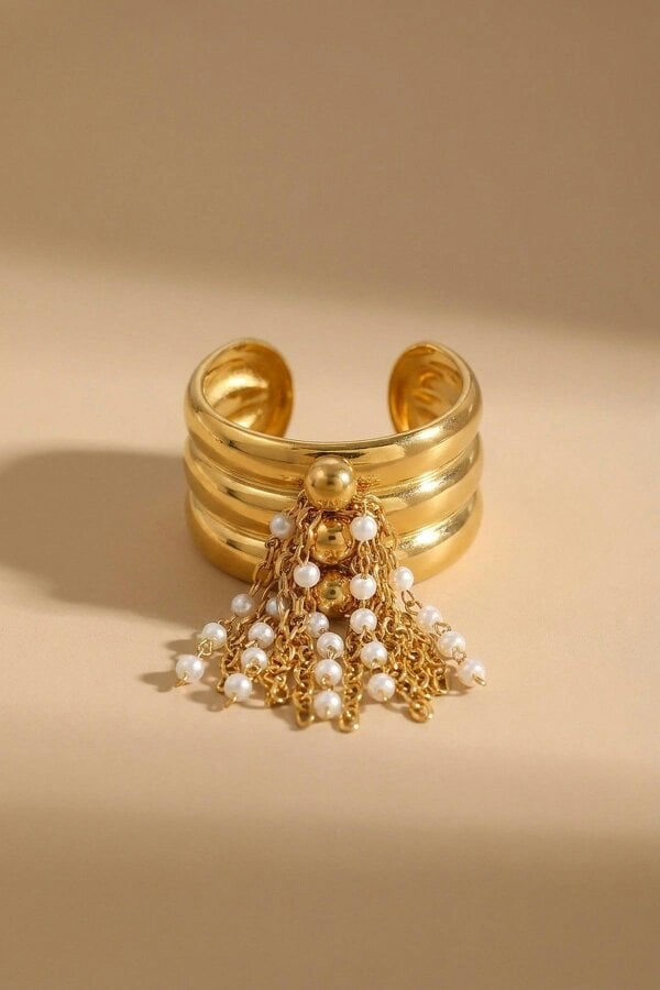 ARIIRA Jacinta Gold Tone Multi Band Ring