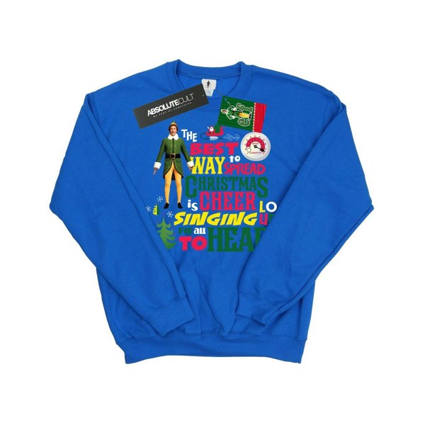 Elf Girls Christmas Cheer Sweatshirt - Royal Blue