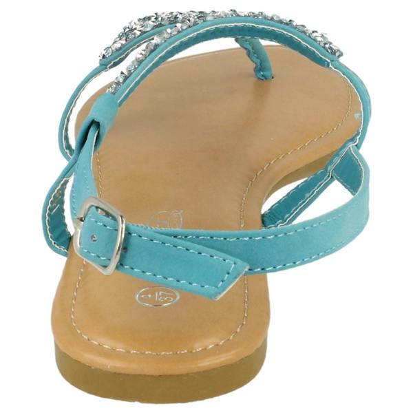 Spot On Ladies Spot On Open Toe Glitter Swirl Sandals