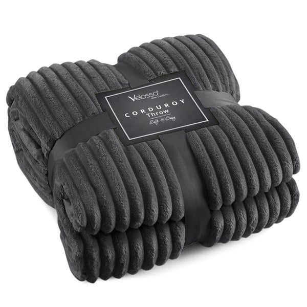 Velosso Corduroy Plush Throw - 127cm x 152cm