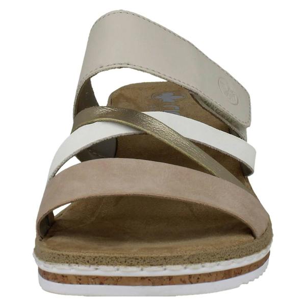 Rieker Ladies Rieker Wedge Heeled Strappy Mule Sandals V3652