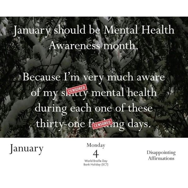 Chronicle Books Disappointing Affirmations Desk Calendar 2027, Desk Calendars, Day To View, Humour, Gift