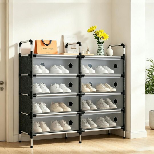 Havendro Cabinet Storage Organiser Shoe Rack Stand Holder w/ Dust-proof Cover