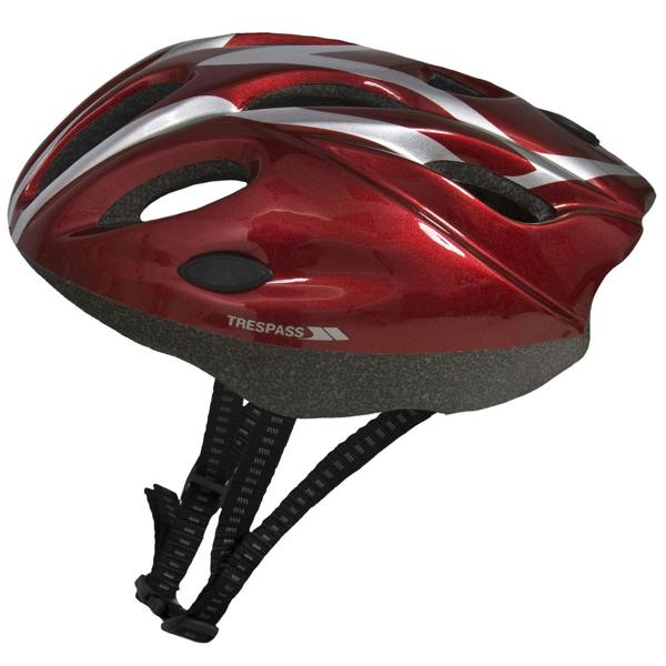 Trespass Childrens/Kids Tanky Cycling Safety Helmet - Metallic Red - 