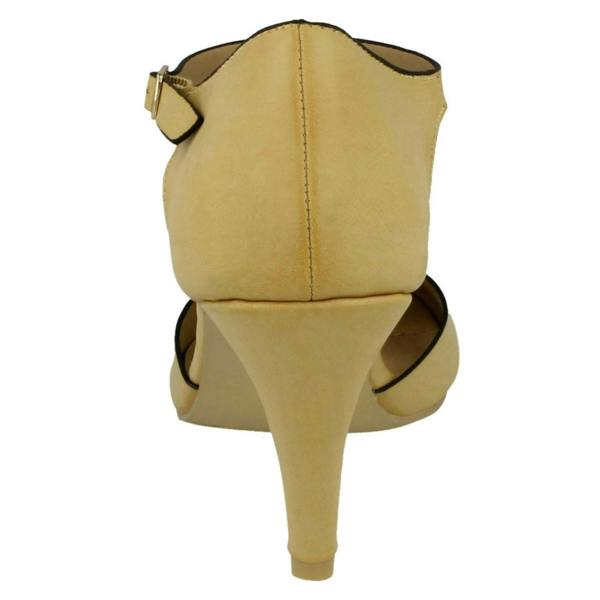 Spot On Ladies Spot On Heeled Peep-Toe Shoes