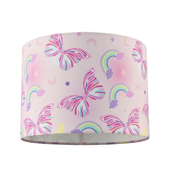 Feminine and Cute Pink Shade with Colourful Butterflies and Rainbows Image 1