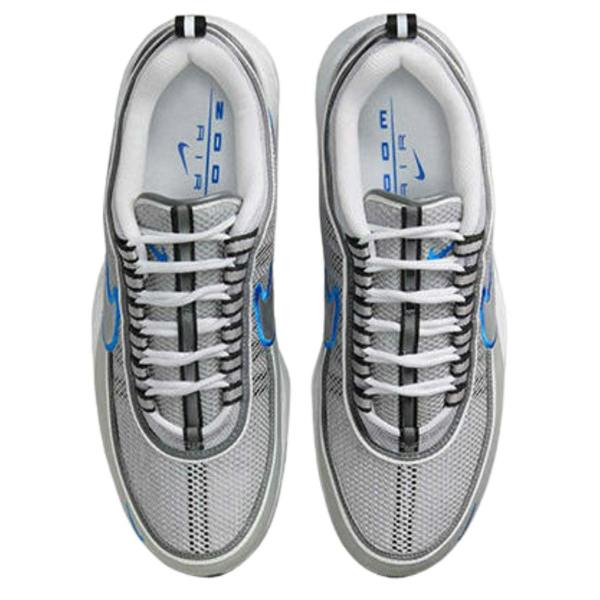 Nike Zoom Spiridon Metallic Silver/Signal Blue Trainers UK 6