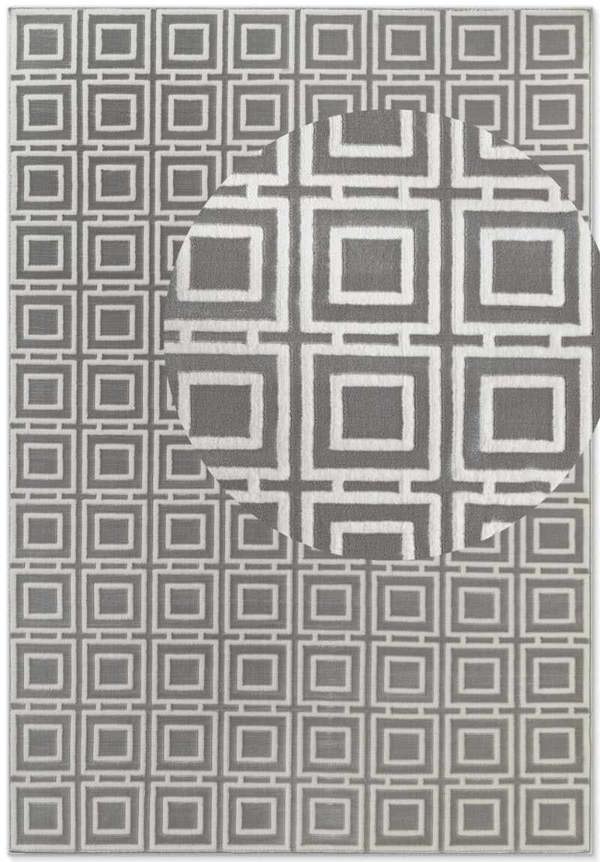 Hanse Home Shortpile Howlite Grey Rug – Modern Geometric