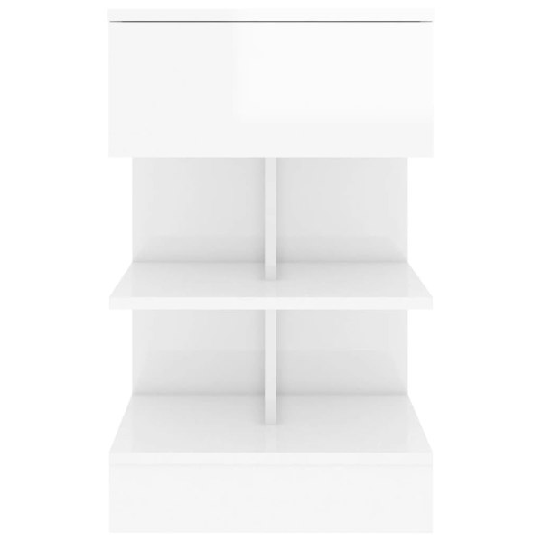 Berkfield Bedside Cabinet High Gloss White 40x35x65 cm Engineered Wood