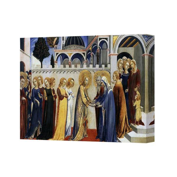 Benjamin Tate Design Canvas Art Print Medieval Religious Scene With Saints and Halos