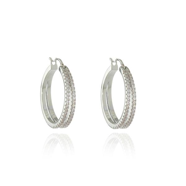 Cachet London Daniela Large 18mm Silver Hoop