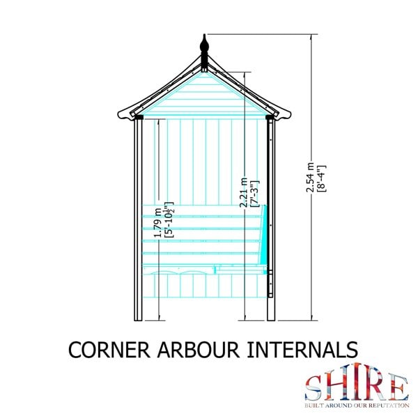 Shire Corner Arbour 1.5x1.5m - Best Shed