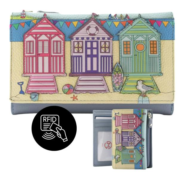 Mala Leather The Southwold Seafront Collection Tri Fold Purse