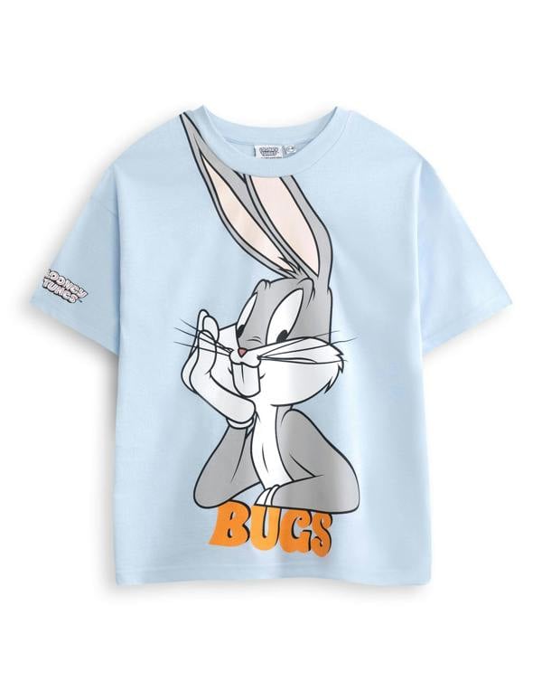 Vanilla Underground Looney Tunes Boys Blue Bugs Short Sleeved T-Shirt