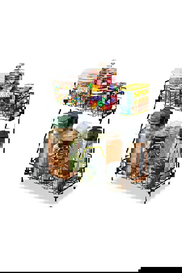 Living and Home 2-Tier Free Standing Cosmetic Organizer Kitchen Bathroom Storage Shelf  Countertop Spice Rack Holder 31.5cm