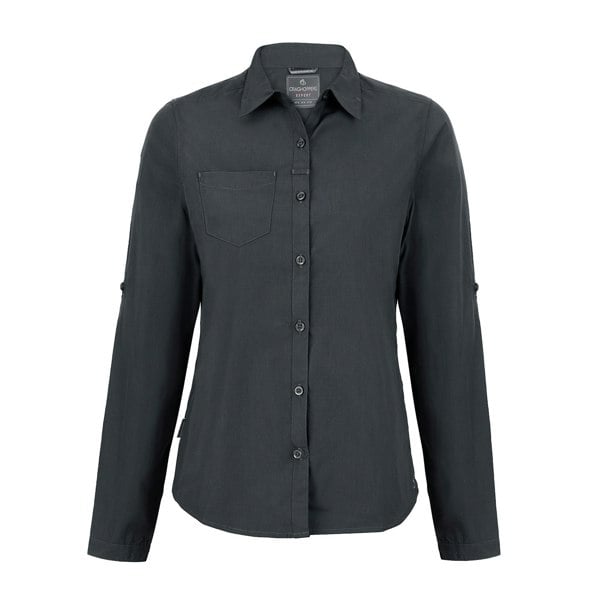 Craghoppers Womens/Ladies Expert Kiwi Long-Sleeved Shirt - Carbon Grey