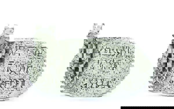 Welcoming Frog Stone Cast Garden Ornament