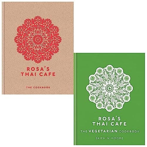 Rosa's Thai Cafe 2 Books Set By Saiphin Moore The Cookbook & The Vegetarian Cookbook